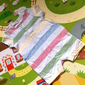 Baby Gap Organic 🌈 Rainbow 🌈 Striped Romper Onesie 0-3 Months